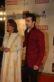 Ranbir Kapoor with Neetu Singh grace 18th Annual Colors Screen Awards at MMRDA Grounds in Mumbai