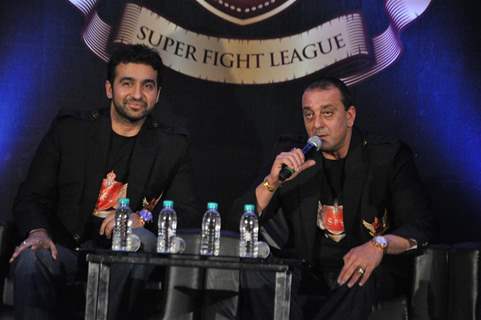 Sanjay Dutt and Raj Kundra launch Super Fight League 'SFL' at Novotel Hotel