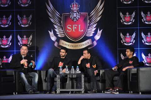 Sanjay Dutt and Raj Kundra launch Super Fight League 'SFL' at Novotel Hotel