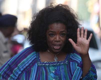 Oprah Winfrey shoots for her upcoming series 'Oprah's next Chapter' in Mumbai