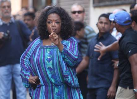 Oprah Winfrey shoots for her upcoming series 'Oprah's next Chapter' in Mumbai