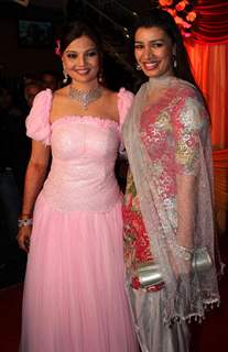 Mink Brar with Deepshikha Nagpal in her sangeet ceremony in Mumbai