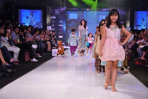 Kids walk on the ramp at India Kids Fashion Week 2012 Day 2 in Mumbai Media