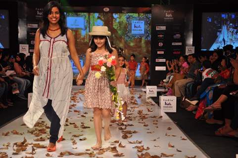 Kids walk on the ramp at India Kids Fashion Week 2012 Day 2 in Mumbai