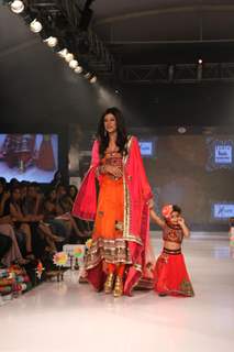 Sushmita Sen walks the ramp at India Kids Fashion Week 2012 Grand Finale at Hotel Lalit Intercontinental in Mumbai