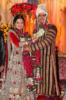 Deepshikha Nagpal and Kaishav Arora wedding reception in Mumbai