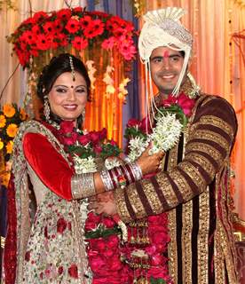 Deepshikha Nagpal and Kaishav Arora wedding reception in Mumbai