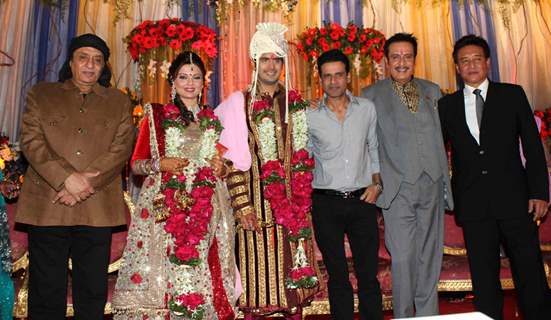Danny, Ranjeet, Deepak and Manoj Bajpai grace Deepshikha Nagpal and Kaishav Arora wedding reception