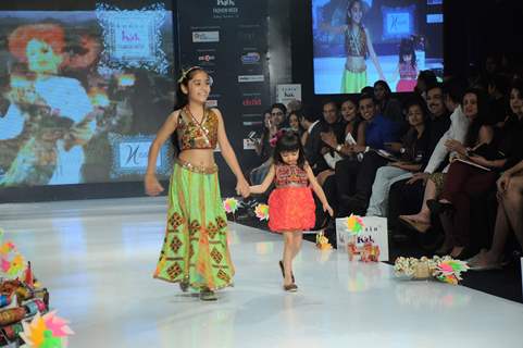 Kid walk the ramp for Nishka Lulla on Day 3 at India Kids Fashion Show