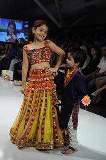 Kid walk the ramp for Nishka Lulla on Day 3 at India Kids Fashion Show