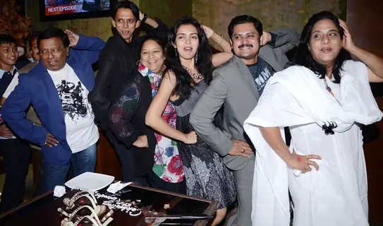 Rakesh,Krishna,Soma,Rohitashv,Preeti Ameen,Shubhangi Gokhale at Lapataganj 500 episodes party