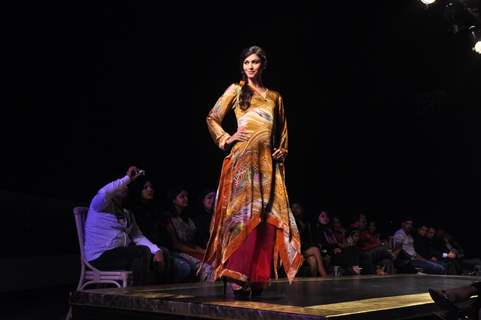 Models walk on the ramp portraying essence of Kashmir Fashion Show