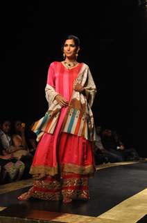 Models walk on the ramp portraying essence of Kashmir Fashion Show