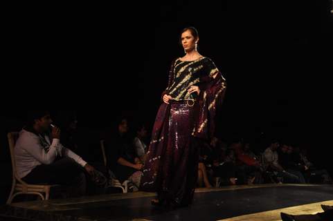 Models walk on the ramp portraying essence of Kashmir Fashion Show