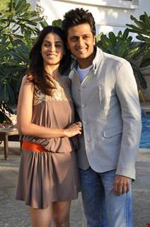 Ritesh Deshmukh & Genelia Dsouza during the music launch of film Tere Naam Love Ho Gaya in Mumbai