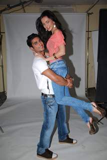 Pratiek Babbar with Amy Jackson during the photo shoot pose for upcoming film “EK Deewana Tha”