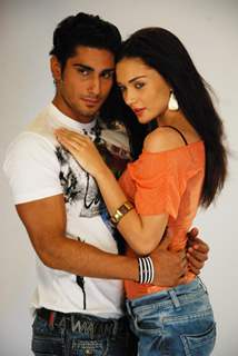 Pratiek Babbar with Amy Jackson during the photo shoot pose for upcoming film “EK Deewana Tha”