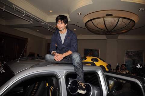 Shahid Kapoor promotes Pioneer at JW Marriott in Mumbai