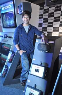 Shahid Kapoor brand ambassador for Pioneer unveiled the new innovative range 'MIXTRAX' technology in-car audio at JW Marriott in Mumbai