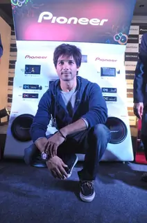 Shahid Kapoor brand ambassador for Pioneer unveiled the new innovative range 'MIXTRAX' technology in-car audio at JW Marriott in Mumbai