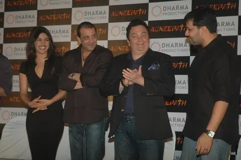 Sanjay Dutt, Rishi Kapoor and Priyanka at Success party of movie 'Agneepath' at Yashraj
