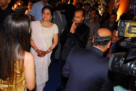 Anil Ambani & Tina Ambani at Abhinav Jhunjhunwala and Prerna Sarda's wedding reception