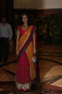 Dia Mirza at Ritesh Deshmukh & Genelia Dsouza Sangeet ceremony at Hotel TajLands End in Mumbai