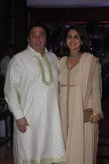 Rishi Kapoor & Neetu Singh at Ritesh & Genelia Sangeet ceremony at Hotel TajLands End in Mumbai