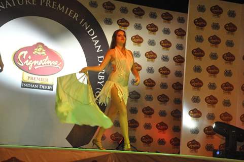 Models walk the ramp for McDowell’s Signature Premier Indian Derby 2012 fashion show at RWITC