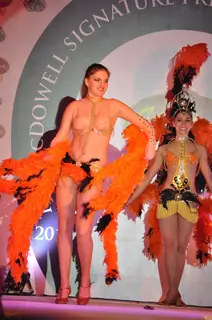 Models walk the ramp for McDowell’s Signature Premier Indian Derby 2012 fashion show at RWITC
