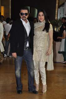 Sanjay Kapoor with wife grace Ritesh Deshmukh & Genelia Dsouza wedding bash in Mumbai