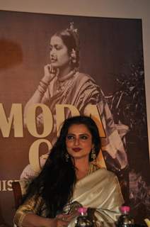 Rekha launch Designer Wendell Rodricks trendy yet traditional Goan culture  book 'Moda Goa' at Taj Lands End