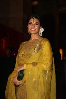 Jacqueline Fernandes grace Ritesh Deshmukh & Genelia Dsouza wedding reception in Mumbai