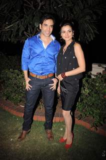 Kulraj Randhawa and Tusshar Kapoor at Times Rewards Awards on 7th Feb 2012 . .