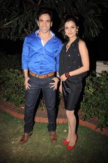 Kulraj Randhawa and Tusshar Kapoor at Times Rewards Awards on 7th Feb 2012 . .