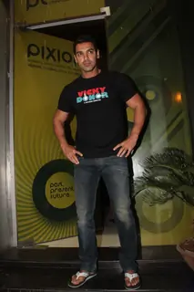 Actor John Abraham at  a special screening of the Oscar nominated best picture, Dreamworks Studios & Reliance Entertainments