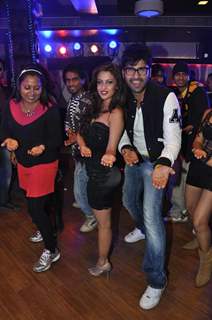 Riya Sen and actor Arya Babbar shot for a song of their upcoming movie Zindagi 50-50 at Andheri