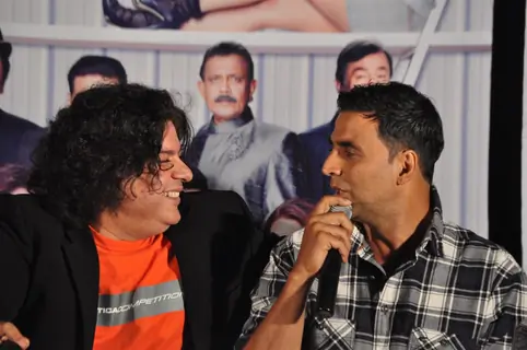 Sajid Khan & Akshay Kumar at First look launch of 'Housefull 2'