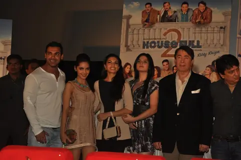 John, Randhir, Shazahn, Zarine & Jacqueline at First look launch of 'Housefull 2'