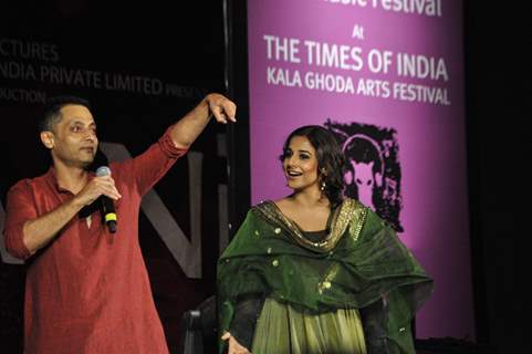 Bollywood actress Vidya Balan during the music launch of upcoming hindi film “Kahaniya” directed and co-produced by Sujoy Ghosh at Kala Ghoda Arts Festival