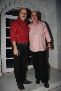 Chautha of Anupam Kher's late father Pushkarnath Kher at the ISKCON Temple in Juhu, Mumbai