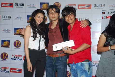 Ali Zafar and Aditi Rao at London Paris New York movie's Valentine's Day Promotion event. .