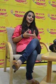 Vidya Balan promoting film KAHAANI at 98.3 Radio Mirchi FM Studios in Lower Parel, Mumbai