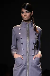 A model displays a creation by designer Arjun at the Wills Lifestyle India Fashion week 2012,in New Delhi .