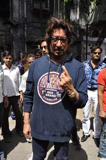 Celebs at voting for BMC elections in Mumbai