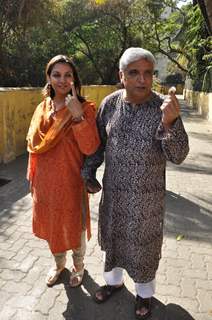 Celebs at voting for BMC elections in Mumbai