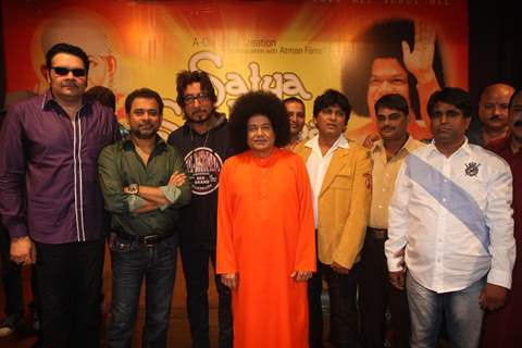 Padamshri Anup Jalota starring as Satya Sai Baba for film Satya Sai Baba launch at Iskon Auditorium, Juhu, Mumbai