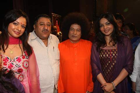 Padamshri Anup Jalota starring as Satya Sai Baba for film Satya Sai Baba launch at Iskon Auditorium, Juhu, Mumbai