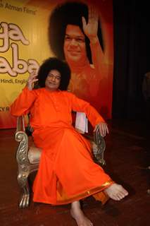 Padamshri Anup Jalota starring as Satya Sai Baba for film Satya Sai Baba launch at Iskon Auditorium, Juhu, Mumbai