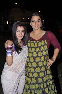 Vidya Balan promote Kahani on the sets of Uttran